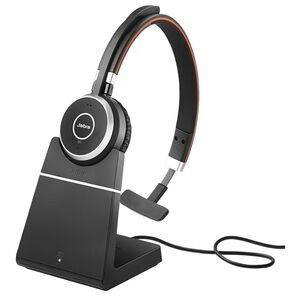 NWT Jabra Evolve 65 Mono UC Headset With Mic + Charging Stand